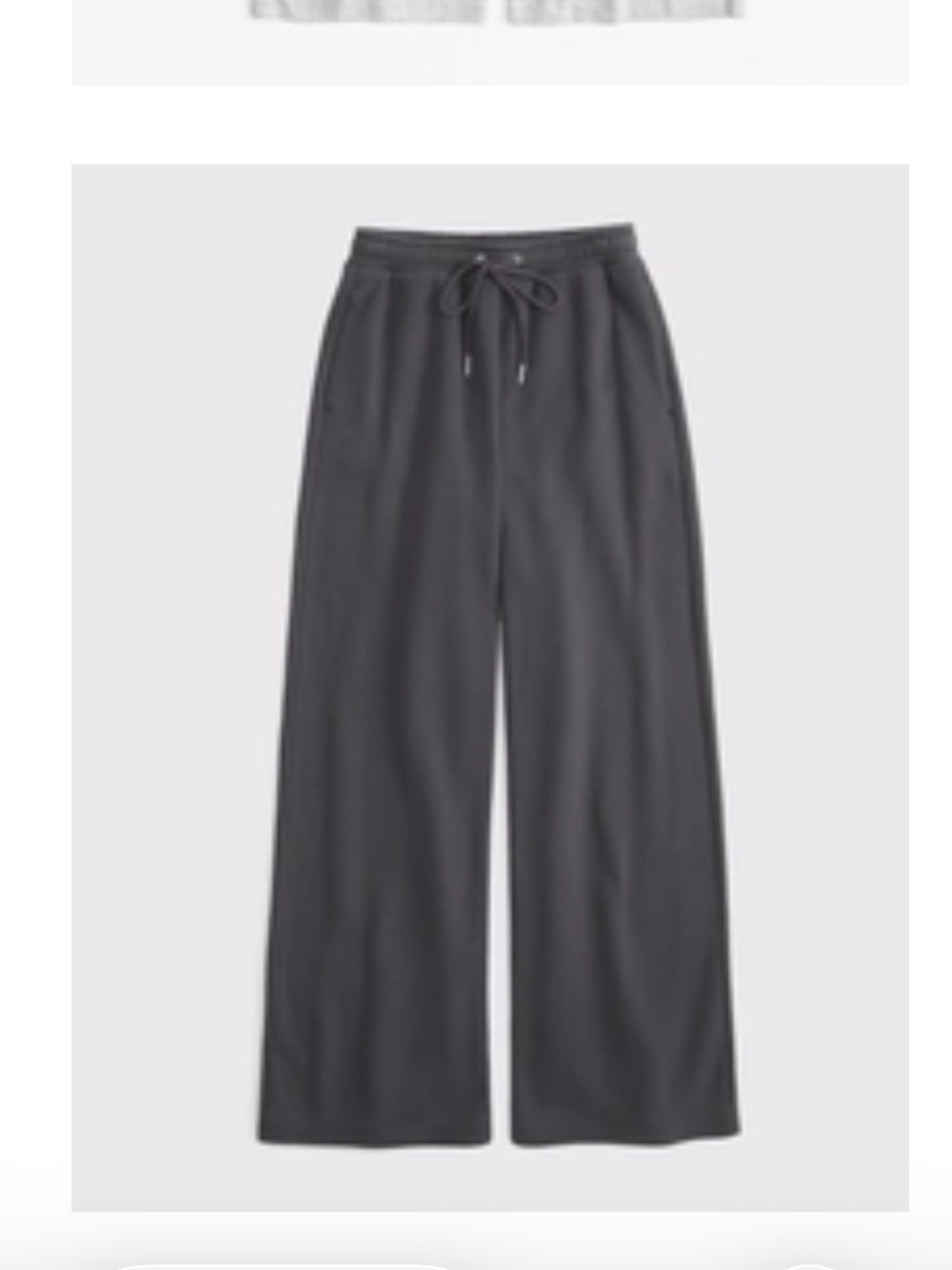 Abercrombie Sunday Wide Leg Sweatpants Dark Grey Medium